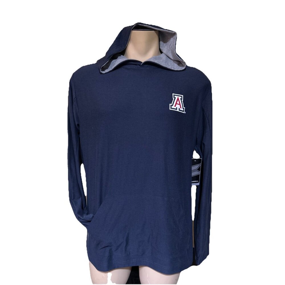 Arizona Wildcats Colosseum Hooded Zip Long Sleeve Shirt Men's L New